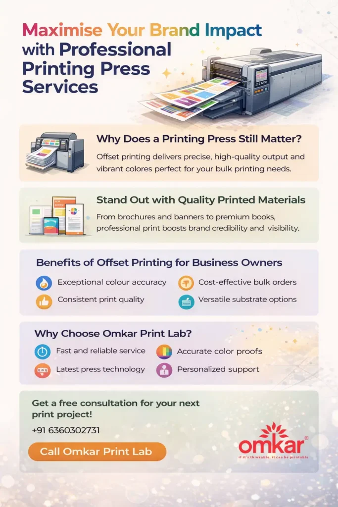 modern printing press infographic